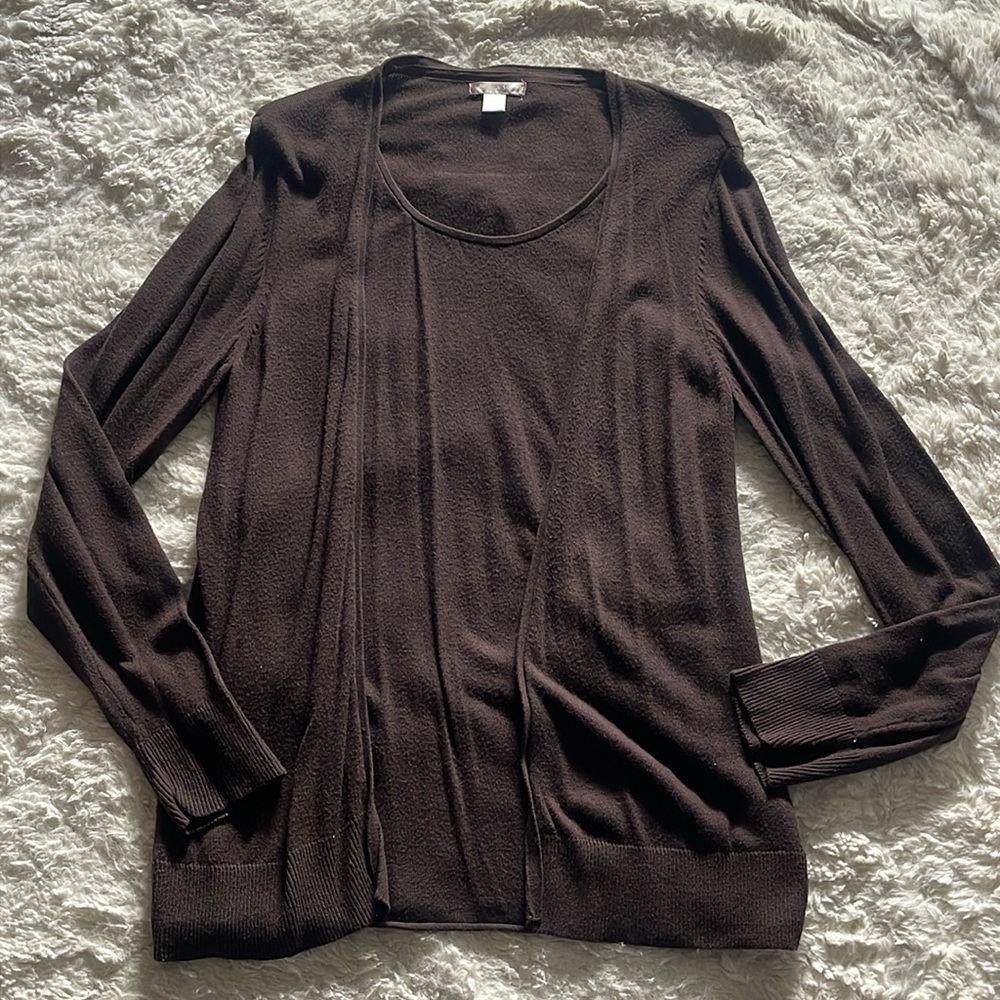 Brown layered sweater size small (4-6)